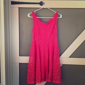 Red lace dress